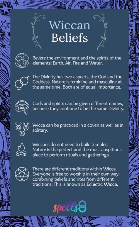Wiccan beliefs include wiccao beliefs include